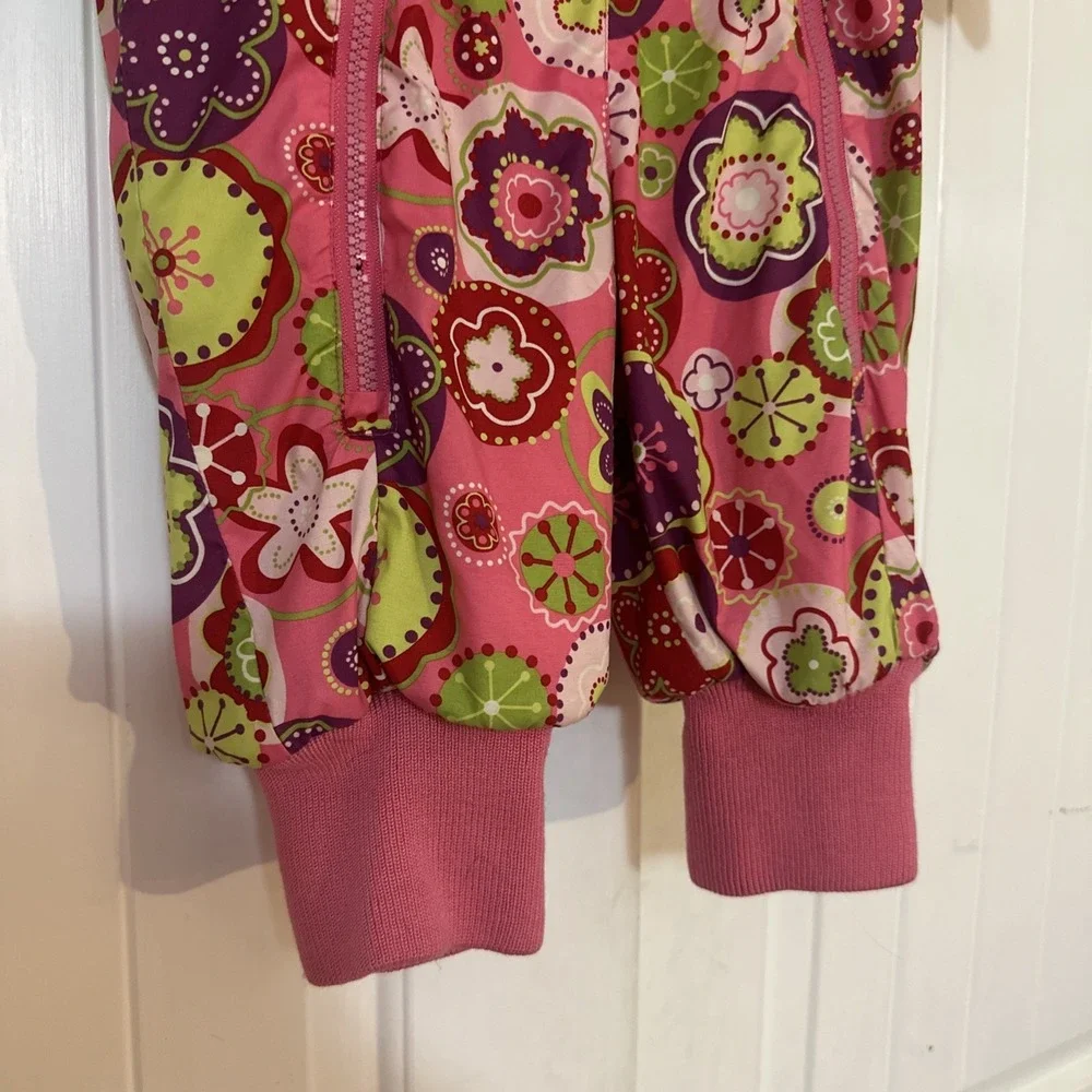 Girls Hanna Andersson Pink Floral Warm Snowsuit Size‎ 70 6-12 Months